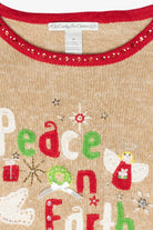 "Peace On Earth" Vintage Ugly Christmas Sweater (2000s)