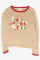 "Peace On Earth" Vintage Ugly Christmas Sweater (2000s)