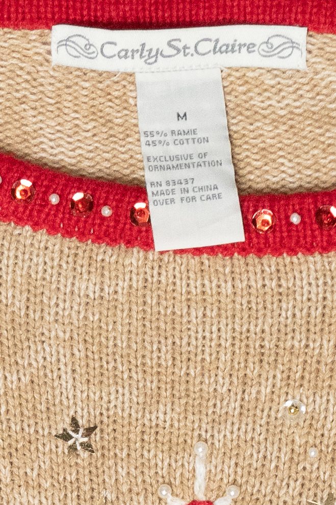 "Peace On Earth" Vintage Ugly Christmas Sweater (2000s)