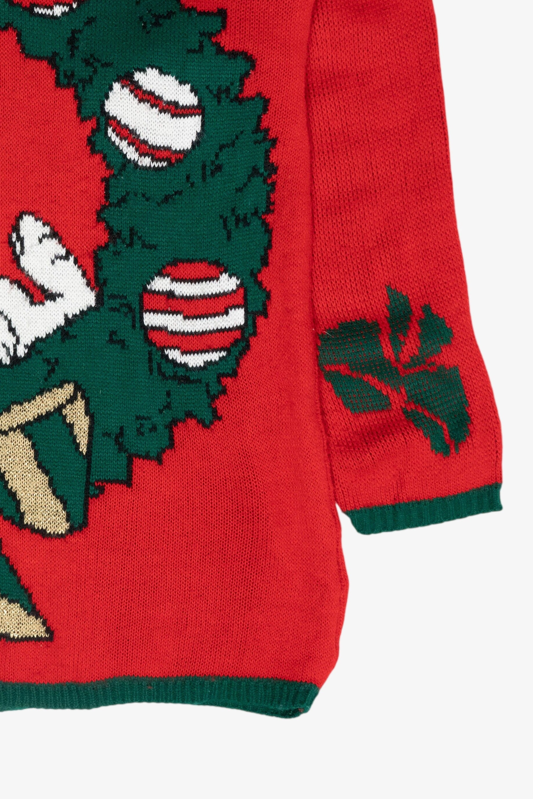 Snoopy Wreath Vintage Ugly Christmas Sweater (1980s)