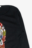 Beaded Santa Vintage Ugly Christmas Sweater (1990s)