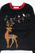 Majestic Reindeer Vintage Ugly Christmas Sweater (2000s)