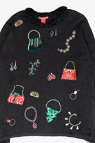 Festive Purses & Jewels Vintage Ugly Christmas Sweater (2000s)
