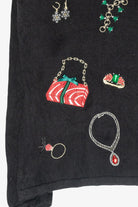 Festive Purses & Jewels Vintage Ugly Christmas Sweater (2000s)