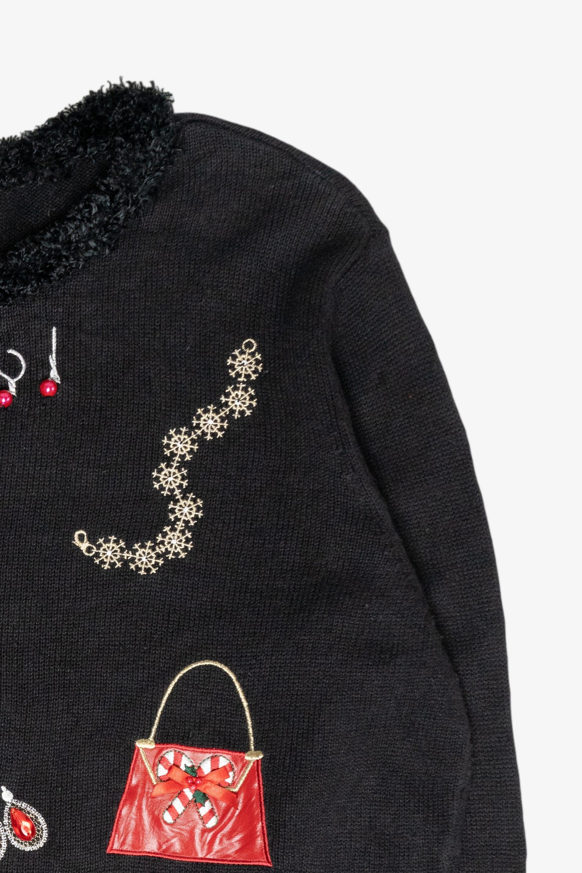 Festive Purses & Jewels Vintage Ugly Christmas Sweater (2000s)