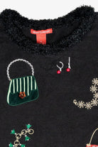 Festive Purses & Jewels Vintage Ugly Christmas Sweater (2000s)