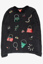 Festive Purses & Jewels Vintage Ugly Christmas Sweater (2000s)