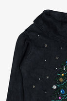 Vintage Beaded Christmas Tree Ugly Christmas Sweater Dress (1990s)