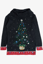 Vintage Beaded Christmas Tree Ugly Christmas Sweater Dress (1990s)