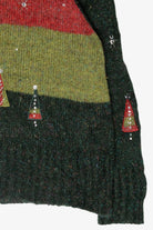 Trees Vintage Ugly Christmas Partial Zip Pullover (1990s)
