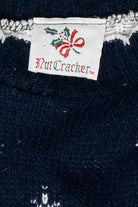 Sledding Snowmen Vintage Ugly Christmas Sweater (1980s)