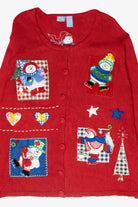 Ice Skating Snowmen Vintage Ugly Christmas Sweater (2000s)