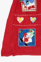 Ice Skating Snowmen Vintage Ugly Christmas Sweater (2000s)