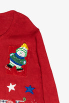 Ice Skating Snowmen Vintage Ugly Christmas Sweater (2000s)