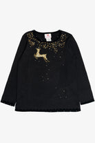 Vintage Quacker Factory Gold Reindeer Ugly Christmas Sweater (1990s)