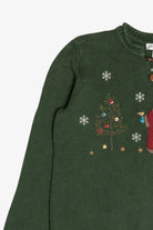 Vintage Christopher & Banks Santa Ugly Christmas Sweater (2000s)