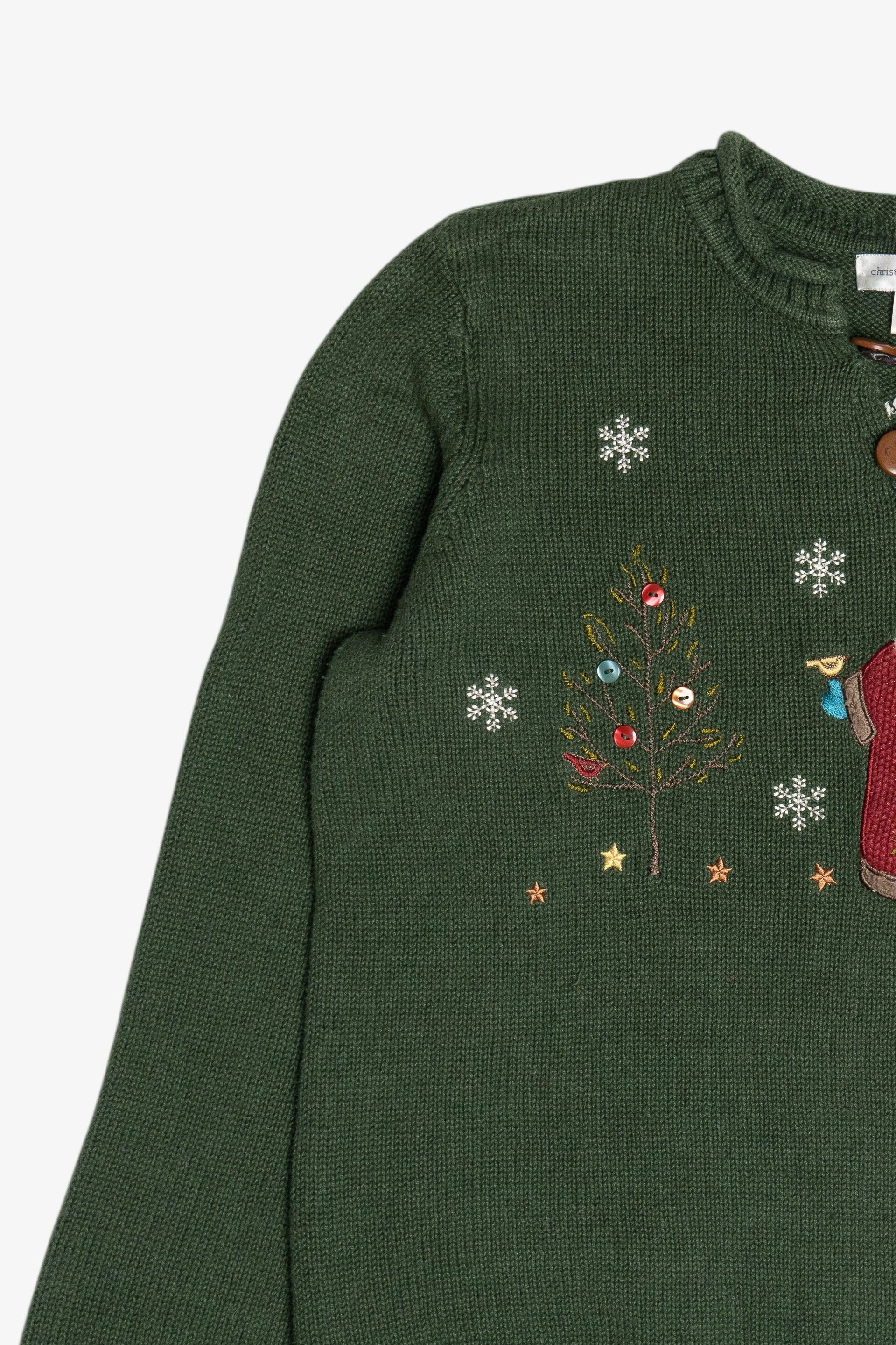 Vintage Christopher & Banks Santa Ugly Christmas Sweater (2000s)
