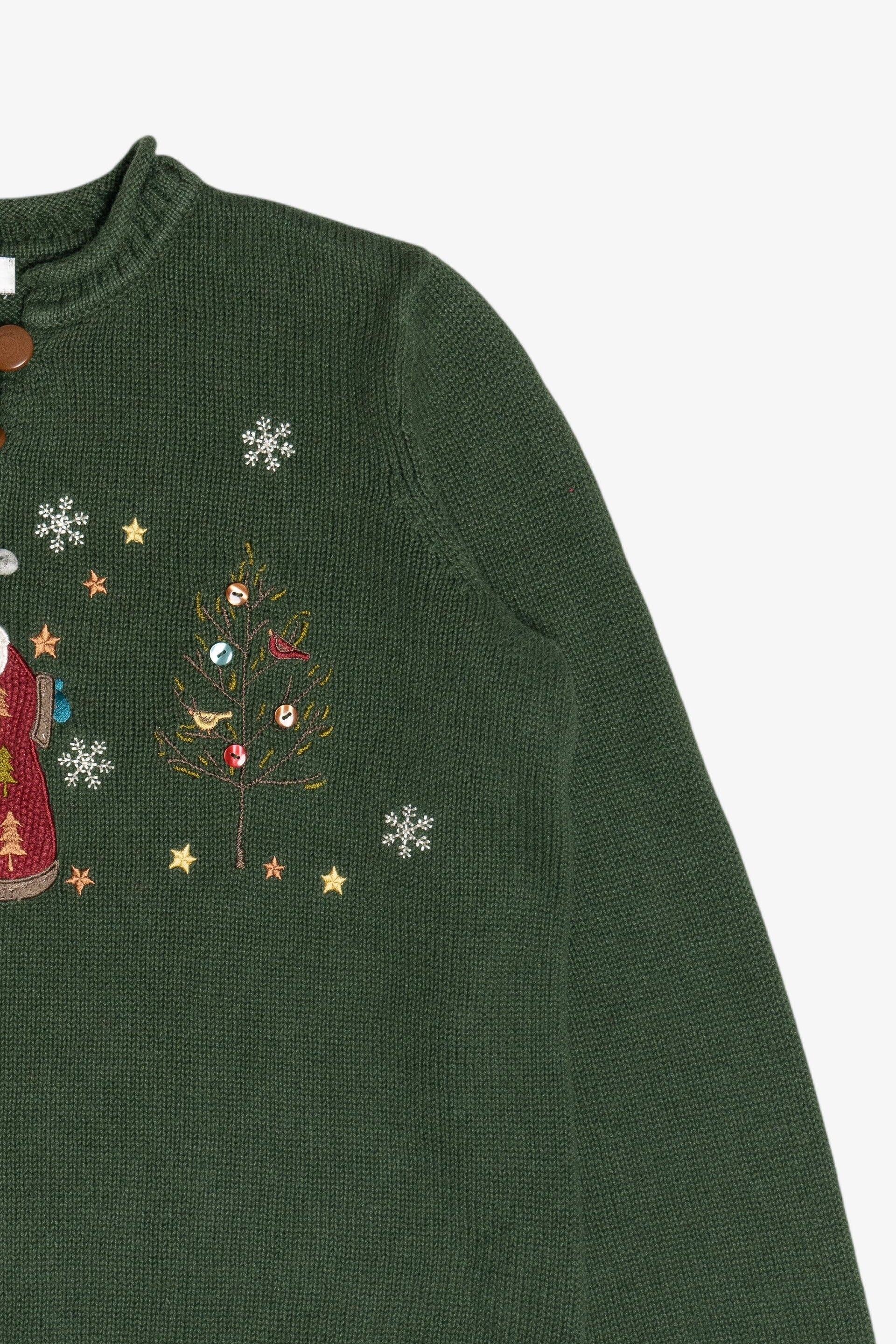 Vintage Christopher & Banks Santa Ugly Christmas Sweater (2000s)
