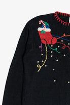 Vintage Hand Embroidered Crochet Details Ugly Christmas Sweater (1990s)