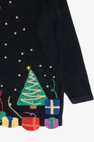 Vintage Hand Embroidered Crochet Details Ugly Christmas Sweater (1990s)