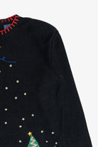 Vintage Hand Embroidered Crochet Details Ugly Christmas Sweater (1990s)