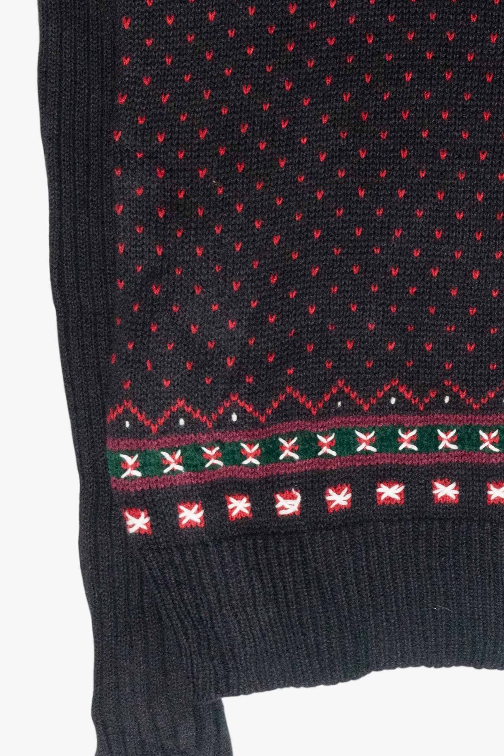 Trees Fair Isle Vintage Ugly Christmas Sweater (1990s)