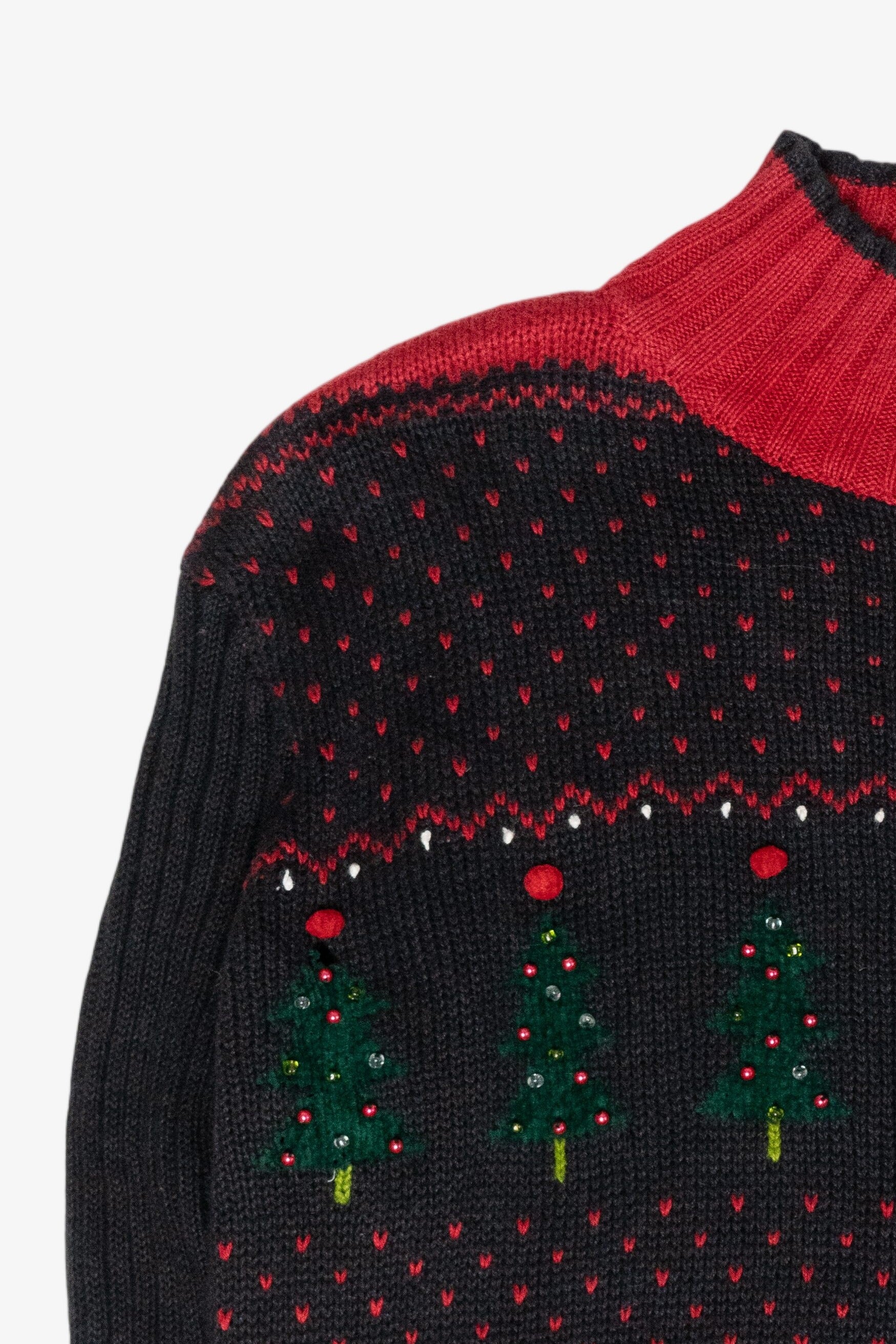 Trees Fair Isle Vintage Ugly Christmas Sweater (1990s)