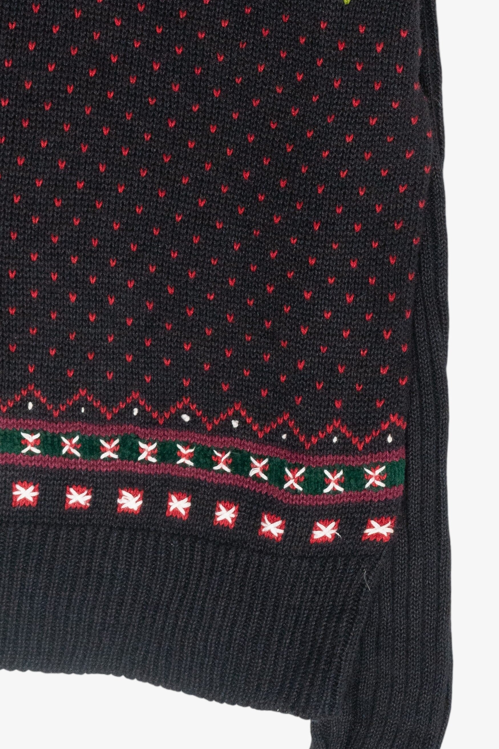 Trees Fair Isle Vintage Ugly Christmas Sweater (1990s)