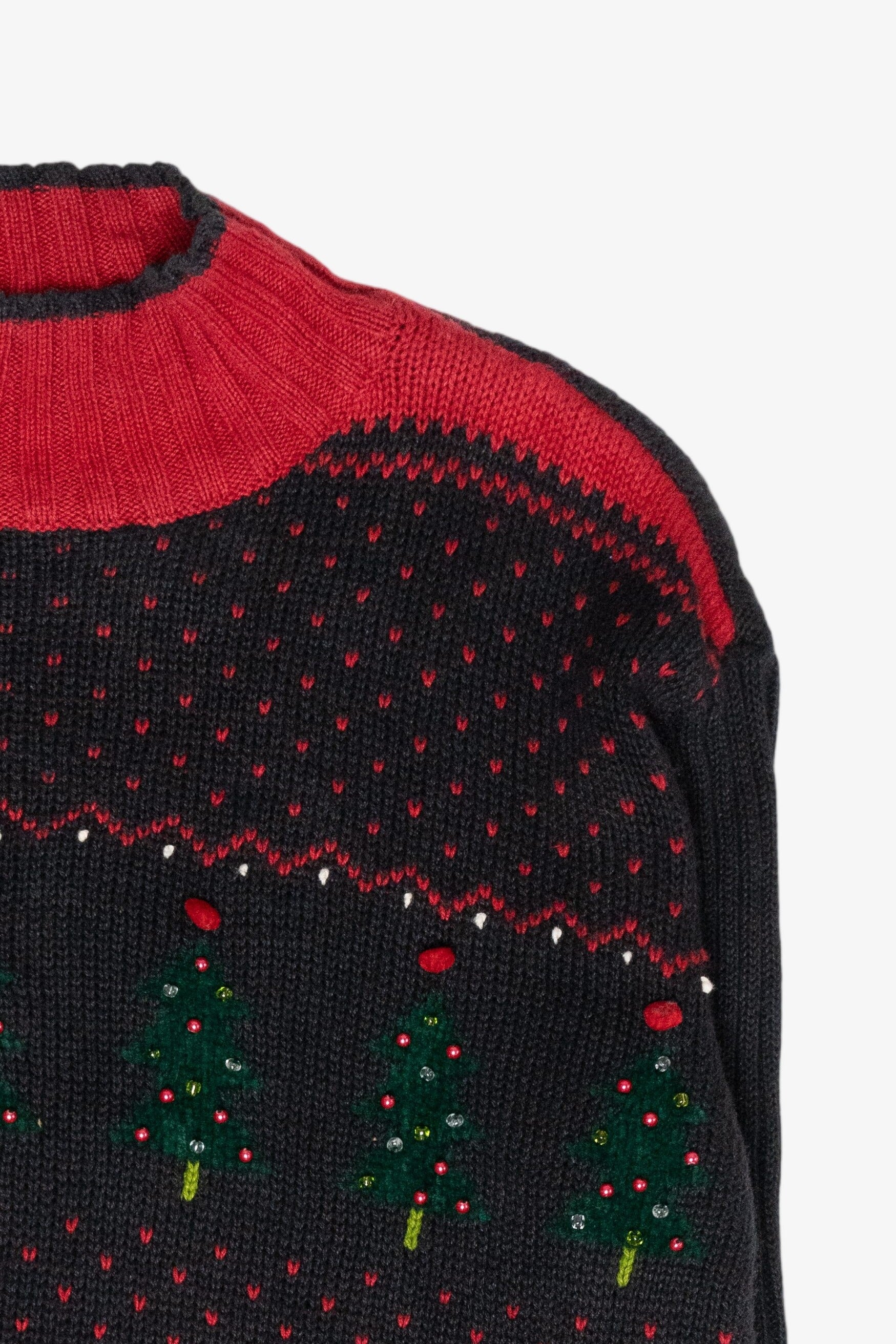 Trees Fair Isle Vintage Ugly Christmas Sweater (1990s)