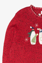 Whimsical Snowman Friends Vintage Ugly Christmas Sweater (2000s)