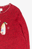 Whimsical Snowman Friends Vintage Ugly Christmas Sweater (2000s)