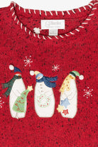 Whimsical Snowman Friends Vintage Ugly Christmas Sweater (2000s)