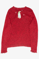 Whimsical Snowman Friends Vintage Ugly Christmas Sweater (2000s)