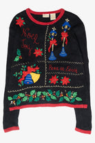 "Peace on Earth" Icons Vintage Ugly Christmas Sweater (1990s)