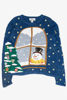 Cozy Window Vintage Ugly Christmas Sweater (2000s)