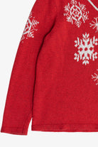 Vintage Hand Embroidered Snowflakes Ugly Christmas Sweater (1990s)
