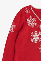 Vintage Hand Embroidered Snowflakes Ugly Christmas Sweater (1990s)