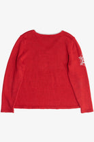 Vintage Hand Embroidered Snowflakes Ugly Christmas Sweater (1990s)
