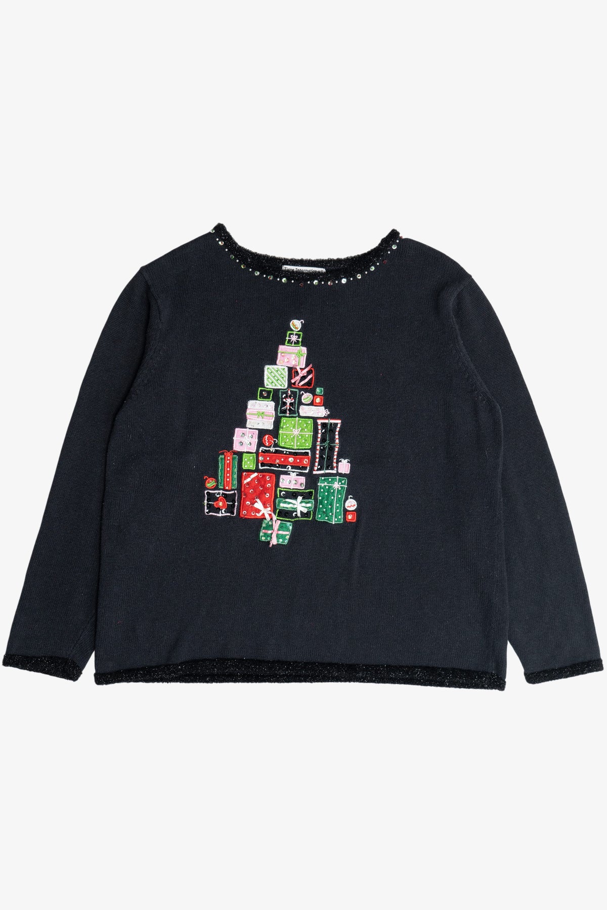 Vintage Presents Pile Ugly Christmas Sweater (1990s)