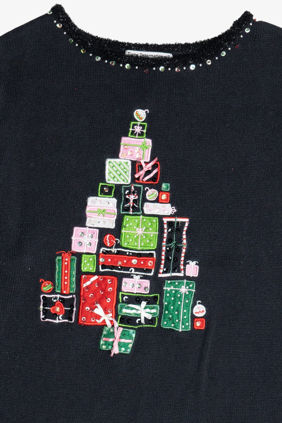 Vintage Presents Pile Ugly Christmas Sweater (1990s)