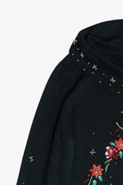 Vintage Beaded & Sequin Flowers Ugly Christmas Pullover (1990s)