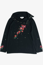 Vintage Beaded & Sequin Flowers Ugly Christmas Pullover (1990s)