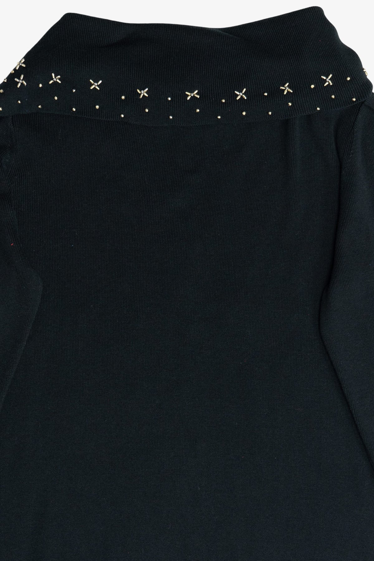 Vintage Beaded & Sequin Flowers Ugly Christmas Pullover (1990s)