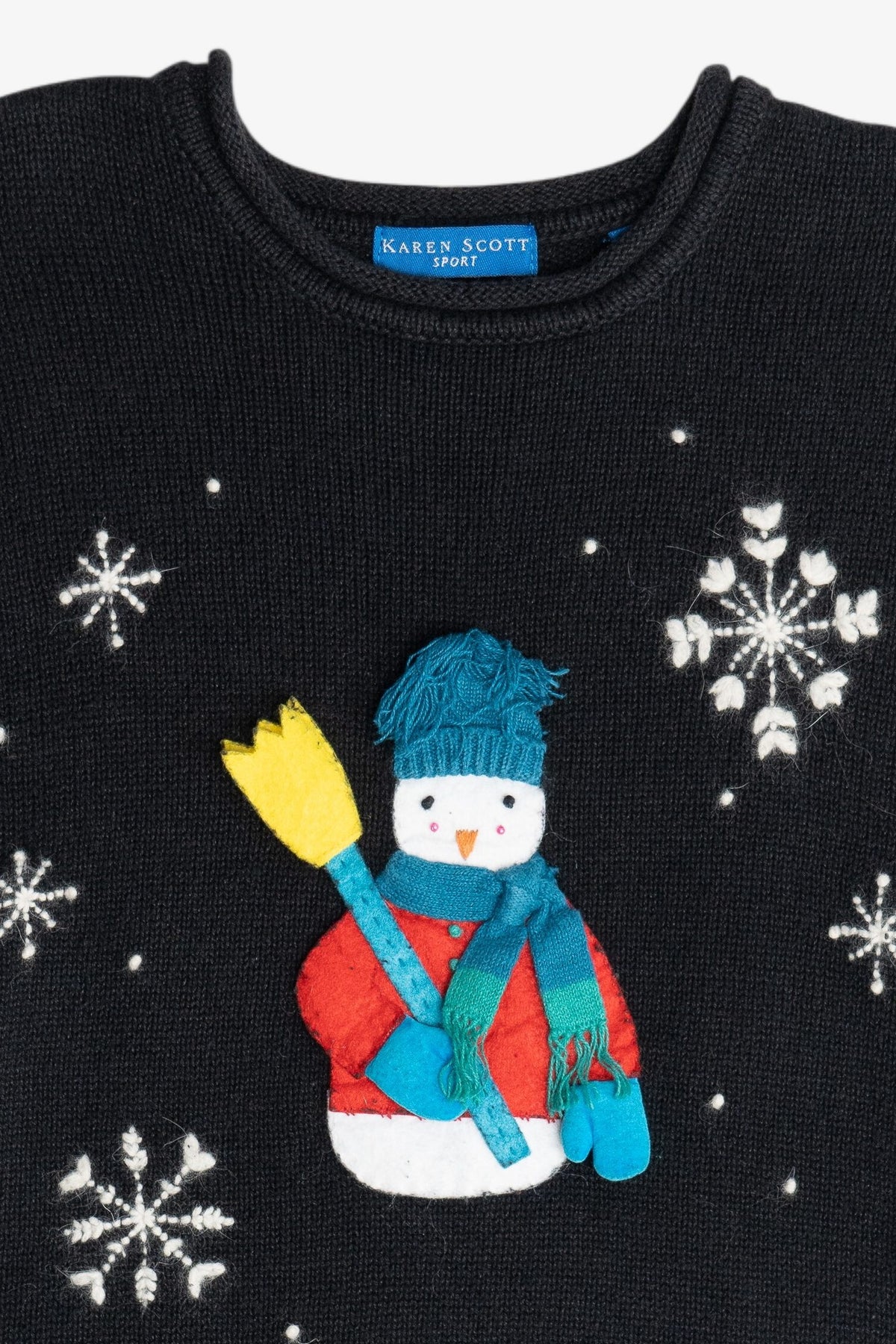 Vintage Snowman Ugly Christmas Sweater (1990s)