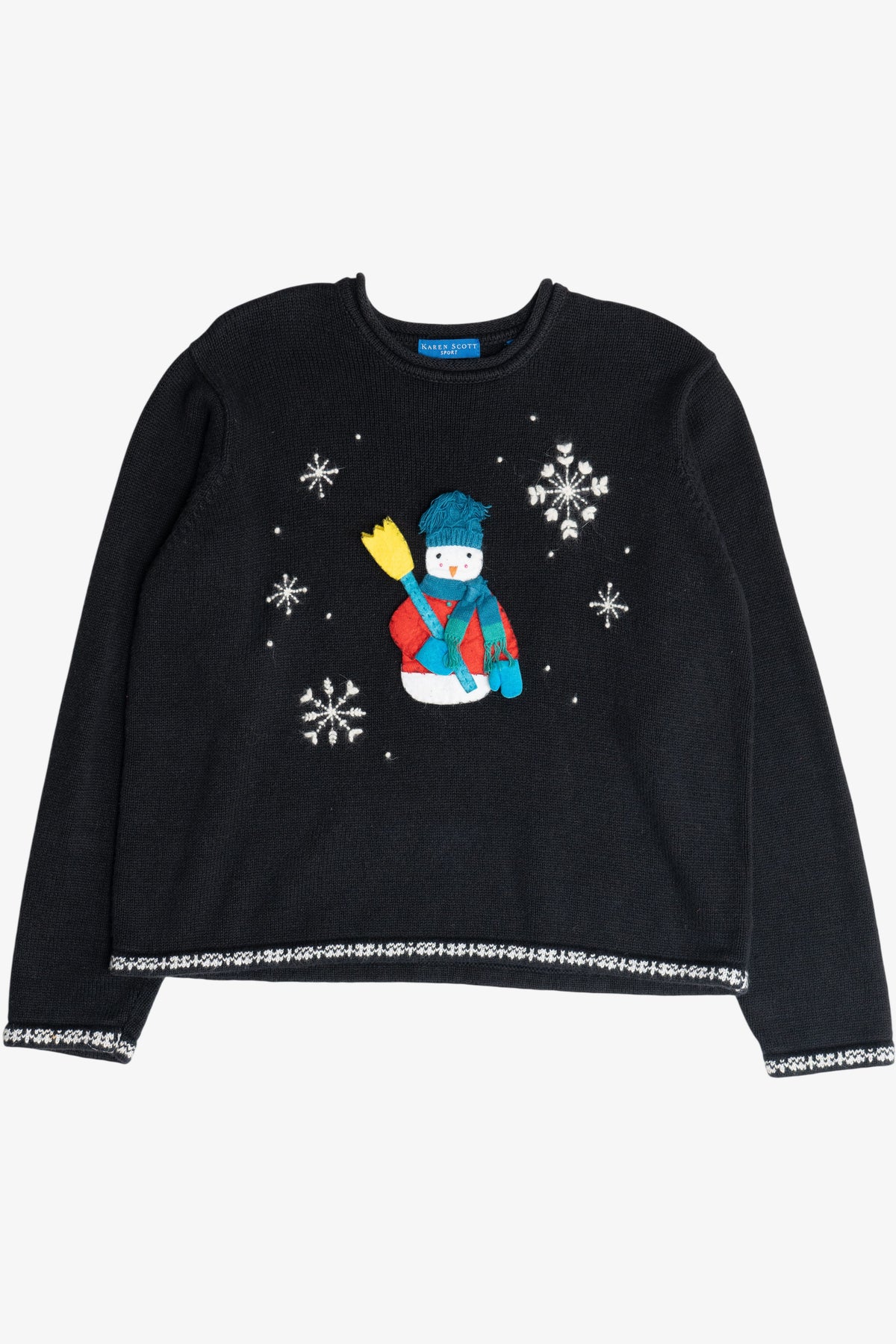 Vintage Snowman Ugly Christmas Sweater (1990s)