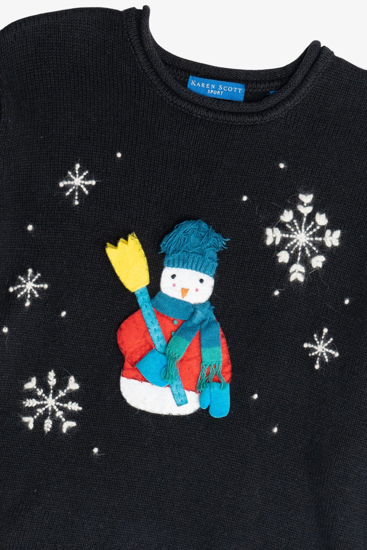 Vintage Snowman Ugly Christmas Sweater (1990s)