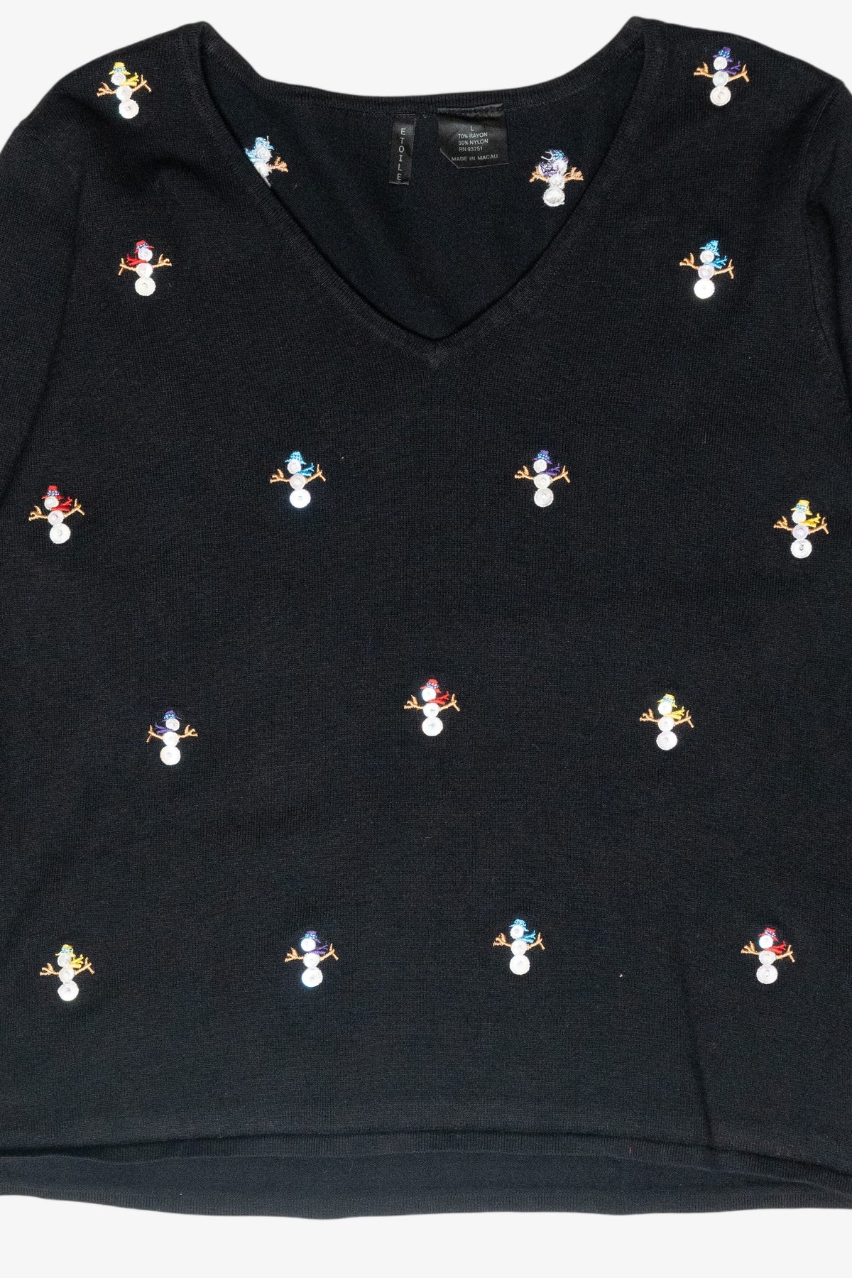 Mini Snowmen Vintage Ugly Christmas Pullover (2000s)
