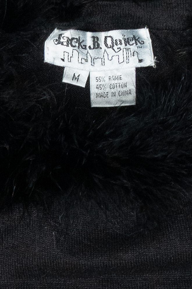 Fur Collar Jolly Santa Vintage Ugly Christmas Pullover (2000s)