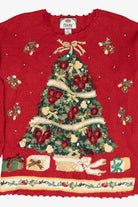 Vintage Tiara International Holiday Tree Ugly Christmas Sweater (1990s)