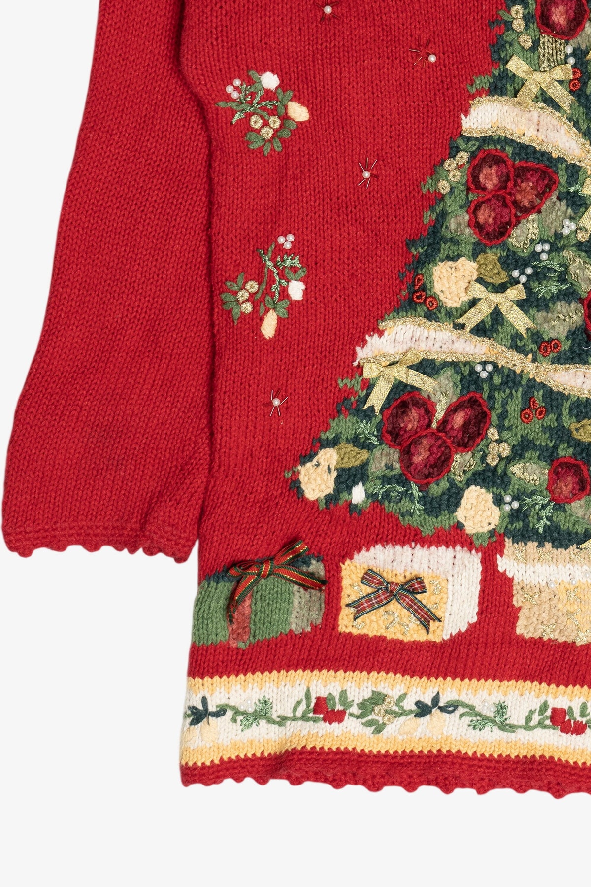 Vintage Tiara International Holiday Tree Ugly Christmas Sweater (1990s)